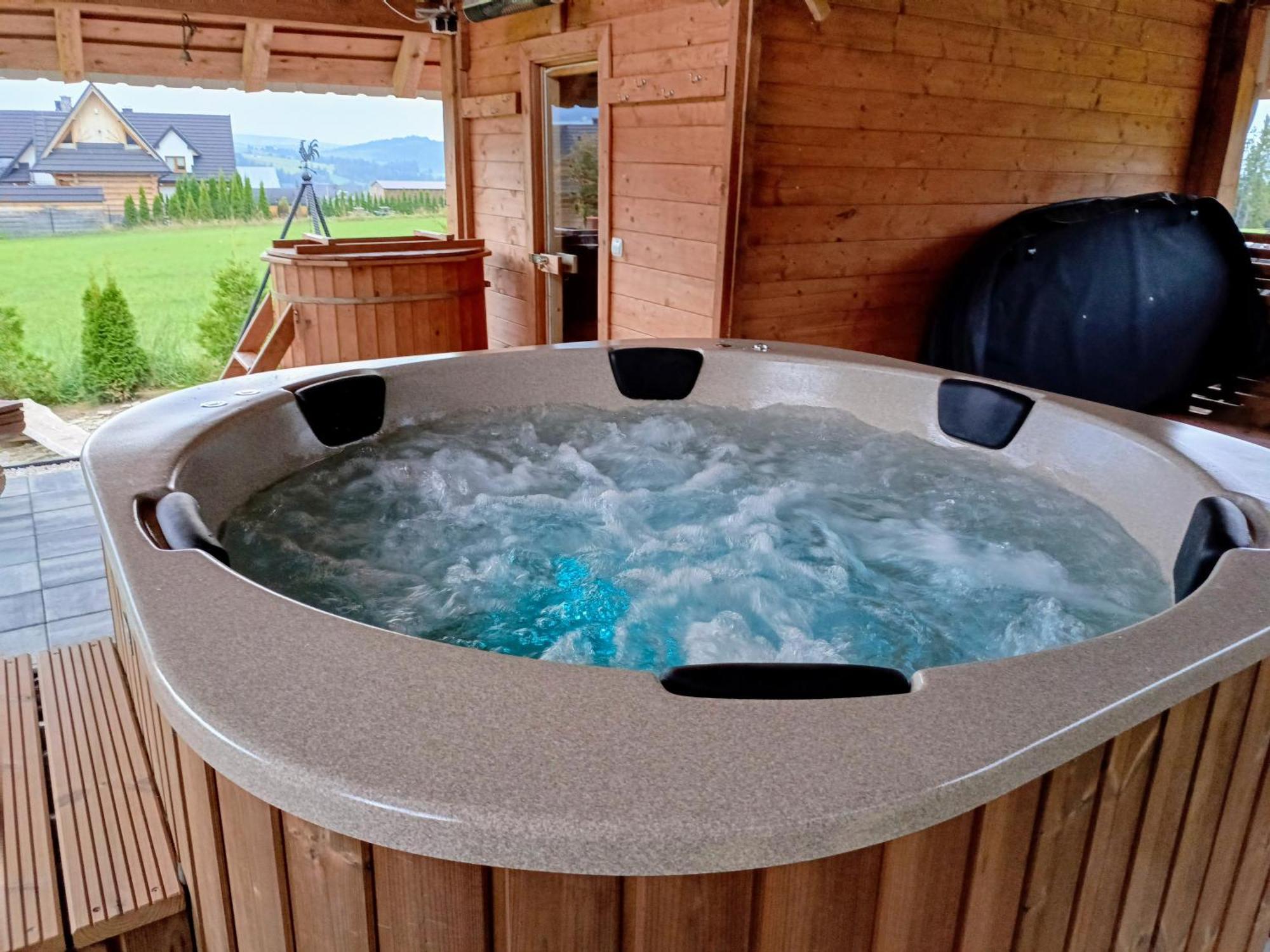 Domek W Zebie Z Jacuzii I Sauna W Cenie Zab Exterior foto
